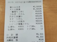 账单-沼津魚がし鮨(御殿場アウトレット店)