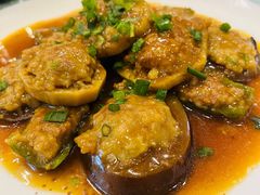 煎酿三宝-庭苑美食中心·陈皮烧鹅·海鲜(台山店)