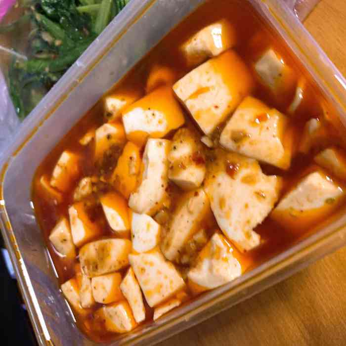 打包外卖走起 方便  【麻婆豆腐】【豆豉鲮鱼油麦菜】 麻婆豆腐.