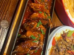鲜虾扒茄盒-津沽小院(天津之眼店)
