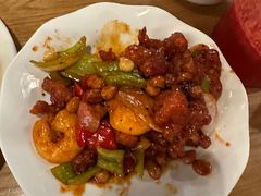 椒香虾仁爆鸡球-陈傻子餐厅(世纪都会店)