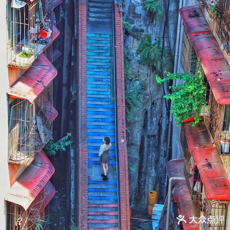 重庆彩虹阶梯旁的居民楼老火锅‼️人间烟火气