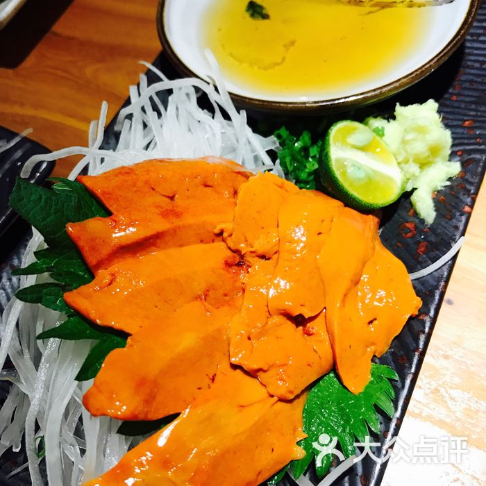 鸟啸炭火烧酒场烤白肝图片-北京日本料理-大众点评网