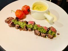 澳洲M5裙牛排配蜜制青酱及土豆泥-Let'sBURGERplus·非常创意汉堡(三里屯店)