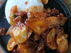 红烩牛肉铁板饭-美玲餐厅(保利店)