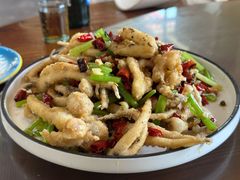 干煸鱿鱼-虹海圣肉饼店家常菜馆