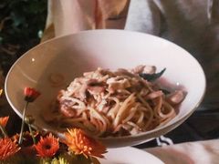 奶油鸡肉蘑菇意面-Gather pizza