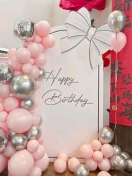 -宝宝百日宴周岁生日派对气球布置策划
