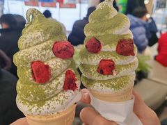 抹茶红丝绒圣诞树蛋卷-DQ·蛋糕·冰淇淋(西城红场店)