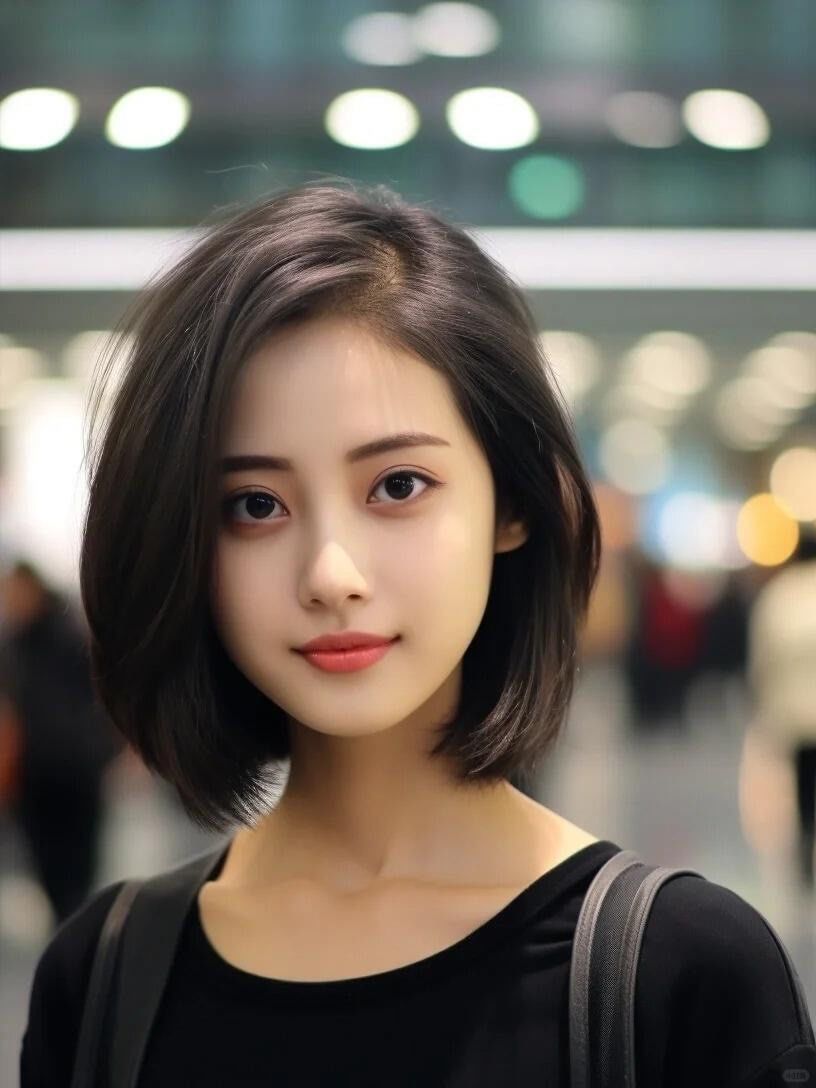 减龄短发甜美,气质,优雅
齐肩短发给