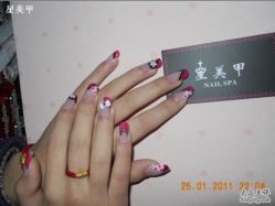 可爱蕾丝-星美甲