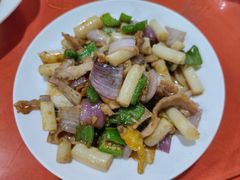 猪颈肉炒藕心-淇沙湾渔村餐厅