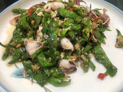 虾酱梅豆炒海兔-君霖海鲜私房菜(春柳店)