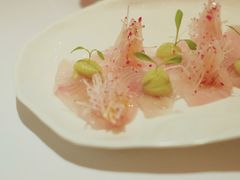 皇帝鱼刺身配牛油果和小红萝卜-Jean Georges