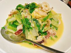 笔管鱼小白菜-开海·红岛海鲜虾水饺(石老人店)