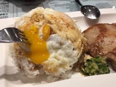 蔥油豬排煎蛋飯-敏华冰厅(德福广场店)