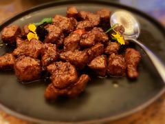 黑椒蒜片牛肉粒-海尔洲际酒店天下一品中餐厅