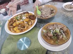 -陕北农家小吃风干羊肉剁荞面