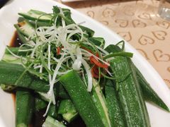 白灼秋葵-大鸭梨烤鸭(左家庄店)