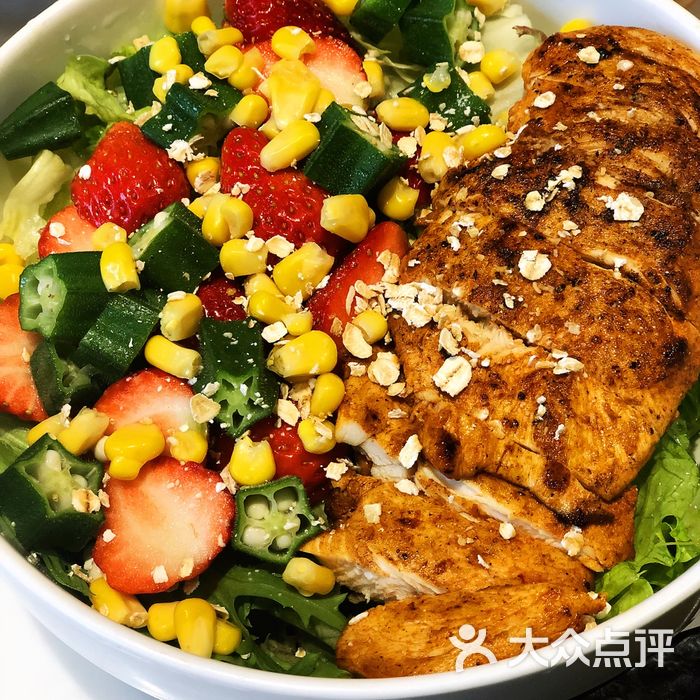 vagetale轻食物语香橙鲜虾蓝莓沙拉图片-北京西式简餐-大众点评网