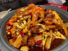 干锅排骨虾-龙少爷碳火干锅(环球中心店)