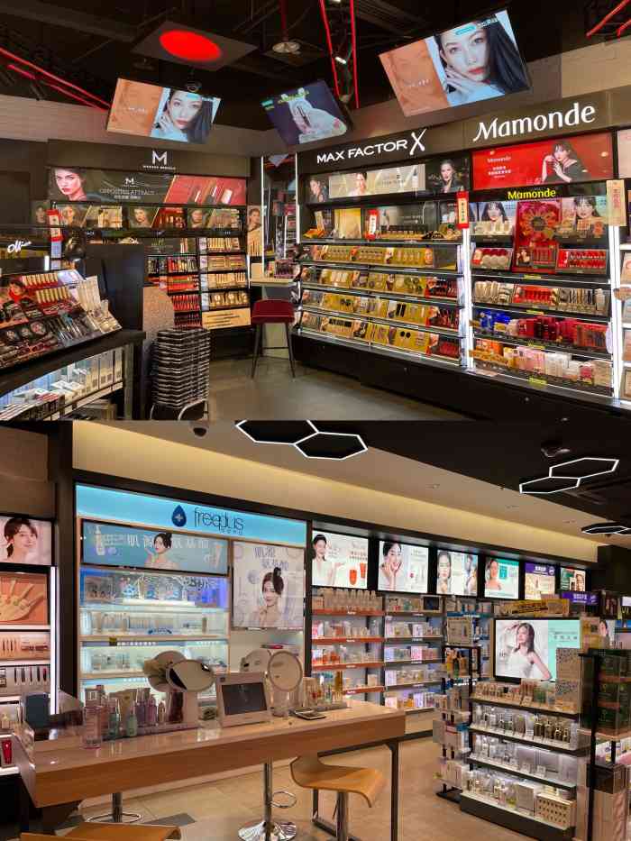 「环境」位于高德置地春广场负一层的屈臣氏,装修风格很飒琳琅满目的