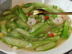 小嫩豆丝瓜配虾仁-秀儿四九城·新京菜(亚运村鸟巢店)