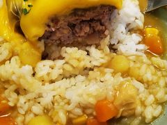 芝士牛肉汉堡咖喱饭-红小满休闲餐厅(十全街店)