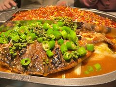 鲜青椒味烤鱼-江边城外烤全鱼(世茂广场店)