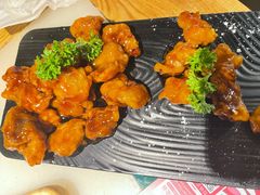 雪花糖醋里脊-绿茶餐厅(西单老佛爷店)