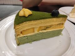 芒芒抹茶千层蛋糕-36抹茶·千层与鲜果茶(欢乐海岸店)