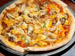 蘑菇烤鸡薄底披萨-West10 西拾·西餐厅·创意菜(未来科技城店)