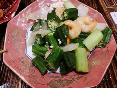 清炒虾仁与秋葵-平成屋·午肴夜酒(四川北路店)
