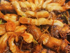大公鸡粘卷子-华盛园卷子王农家菜水库鱼