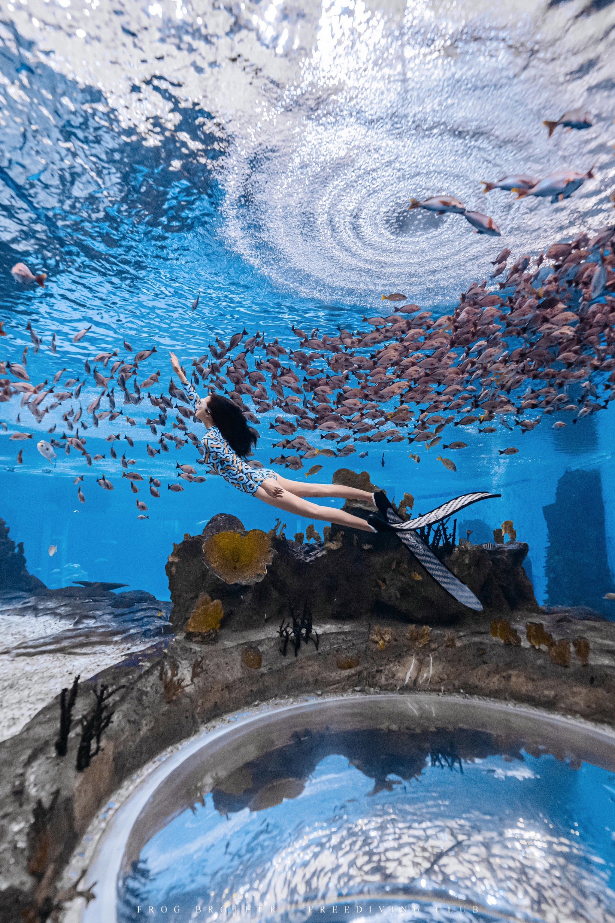 三亚零基础不会游泳水下摄影