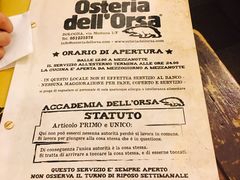 菜单-Osteria dell'Orsa