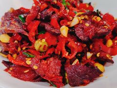 大蒜辣椒炒腊牛肉-笨罗卜浏阳菜馆(太平街店)
