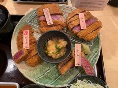 贪心的特选炸牛排温泉蛋套餐-炸牛排 京都胜牛(京都站前店)