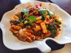 泰式香辣虾酱炒鱿鱼-大头虾越式风味餐厅(光明广场店)