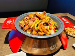 干锅排骨虾-龙少爷碳火干锅(环球中心店)