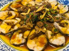蕈油蒸鮰鱼-得意楼蒸菜馆