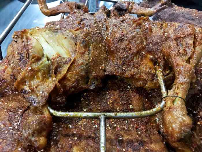 桃花山庄烤全羊-"在侄女家玩过后,就定了附近的烤全羊,人多.