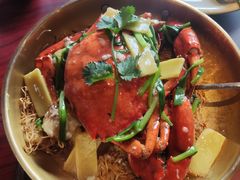 姜葱炒蟹煎面底-大头虾越式风味餐厅(光明广场店)