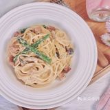 5/2 Saturday ｜ 芦笋午餐肉蛋黄奶酱意面🍝 