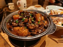 金钱菇鹌鹑蛋焖猪手-香园茶社·金陵小灶(老门东店)