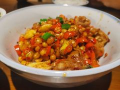 腊八豆炒肥肠-山涧肴·泉水煮活鱼(坂田店)