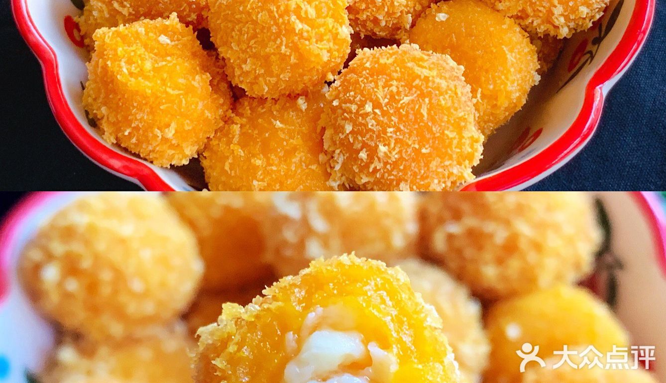 ️零失败️外酥里糯，一口就爆浆的奶香南瓜球️