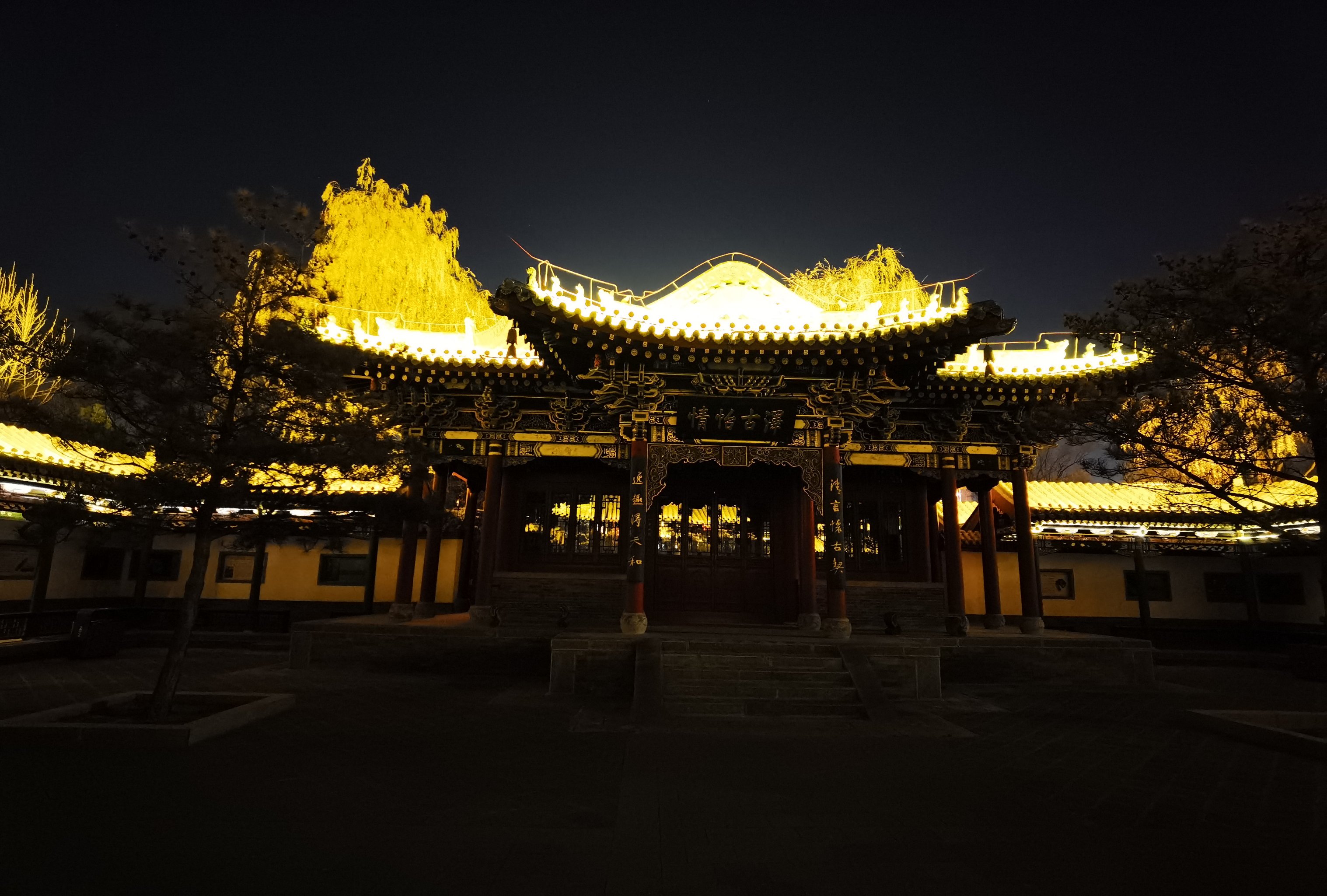 迎泽公园夜景图片