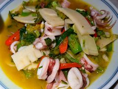 上虞腌菜煮鲜鱿-寻宝记绍兴菜(状元店)