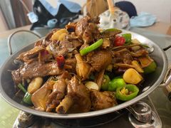 雅致精品仙岛土鸡焖干竹笋-鱼乐岛餐厅·户外花园主题餐厅